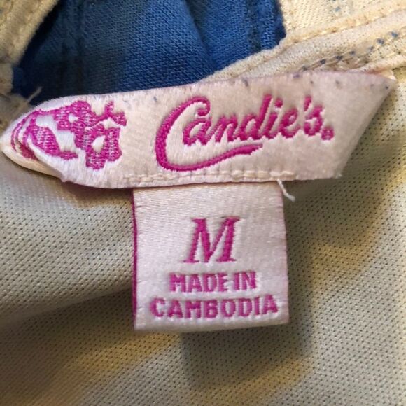 Candie’s Fit & Flare Two Layer A-line Blue Dress Medium M - Picture 8 of 10